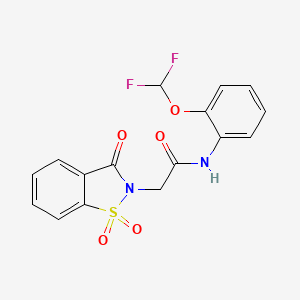 N-[2-(difluoromethoxy)phenyl]-2-(1,1-dioxido-3-oxo-1,2-benzothiazol-2(3H)-yl)acetamide