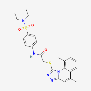 N-[4-[(Diethylamino)sulfonyl]phenyl]-2-[(5,9-dimethyl[1,2,4]triazolo[4,3-a]quinolin-1-yl)thio]acetamide