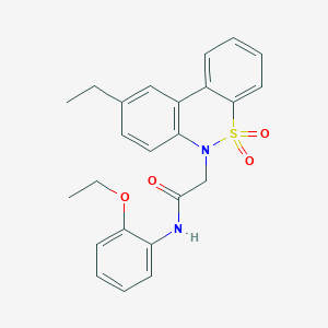 N-(2-ethoxyphenyl)-2-(9-ethyl-5,5-dioxido-6H-dibenzo[c,e][1,2]thiazin-6-yl)acetamide