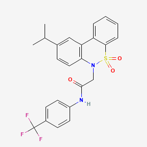 2-(9-isopropyl-5,5-dioxido-6H-dibenzo[c,e][1,2]thiazin-6-yl)-N-[4-(trifluoromethyl)phenyl]acetamide