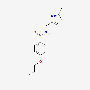 4-butoxy-N-[(2-methyl-1,3-thiazol-4-yl)methyl]benzamide