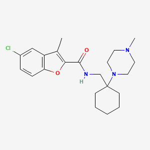 5-chloro-3-methyl-N-{[1-(4-methylpiperazin-1-yl)cyclohexyl]methyl}-1-benzofuran-2-carboxamide