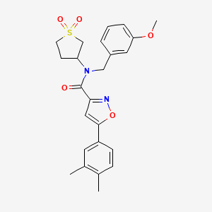 5-(3,4-dimethylphenyl)-N-(1,1-dioxidotetrahydrothiophen-3-yl)-N-(3-methoxybenzyl)-1,2-oxazole-3-carboxamide