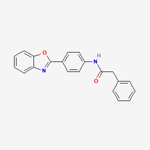 molecular formula C21H16N2O2 B11363786 N-[4-(1,3-benzoxazol-2-yl)phenyl]-2-phenylacetamide 