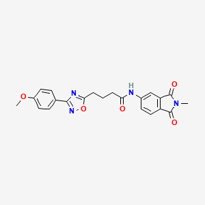 4-[3-(4-methoxyphenyl)-1,2,4-oxadiazol-5-yl]-N-(2-methyl-1,3-dioxo-2,3-dihydro-1H-isoindol-5-yl)butanamide