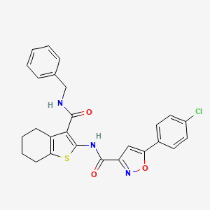 N-[3-(benzylcarbamoyl)-4,5,6,7-tetrahydro-1-benzothiophen-2-yl]-5-(4-chlorophenyl)-1,2-oxazole-3-carboxamide