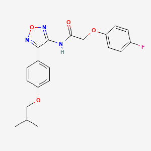 molecular formula C20H20FN3O4 B11363835 2-(4-fluorophenoxy)-N-{4-[4-(2-methylpropoxy)phenyl]-1,2,5-oxadiazol-3-yl}acetamide 