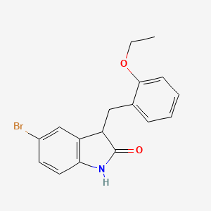 molecular formula C17H16BrNO2 B11363842 5-bromo-3-(2-ethoxybenzyl)-1,3-dihydro-2H-indol-2-one 