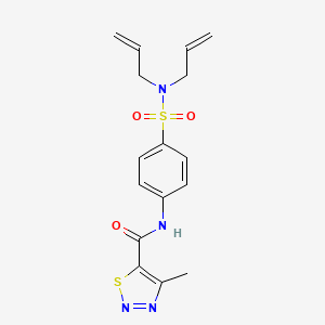 N-[4-(diprop-2-en-1-ylsulfamoyl)phenyl]-4-methyl-1,2,3-thiadiazole-5-carboxamide