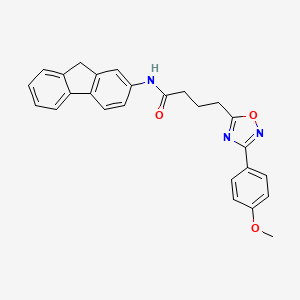 N-(9H-fluoren-2-yl)-4-[3-(4-methoxyphenyl)-1,2,4-oxadiazol-5-yl]butanamide