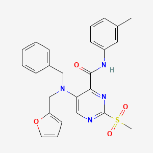 5-[benzyl(furan-2-ylmethyl)amino]-N-(3-methylphenyl)-2-(methylsulfonyl)pyrimidine-4-carboxamide