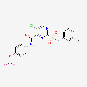 5-chloro-N-[4-(difluoromethoxy)phenyl]-2-[(3-methylbenzyl)sulfonyl]pyrimidine-4-carboxamide