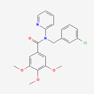 molecular formula C22H21ClN2O4 B11363877 N-(3-chlorobenzyl)-3,4,5-trimethoxy-N-(pyridin-2-yl)benzamide 