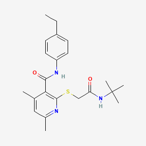 2-{[2-(tert-butylamino)-2-oxoethyl]sulfanyl}-N-(4-ethylphenyl)-4,6-dimethylpyridine-3-carboxamide