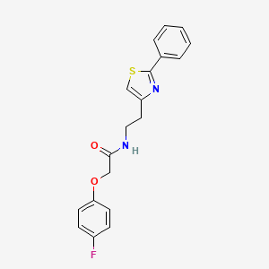 2-(4-fluorophenoxy)-N-[2-(2-phenyl-1,3-thiazol-4-yl)ethyl]acetamide