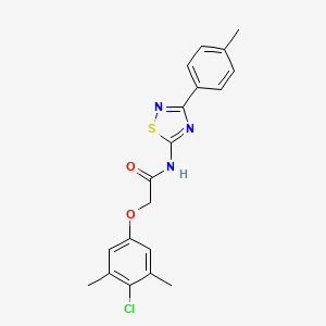 2-(4-chloro-3,5-dimethylphenoxy)-N-[3-(4-methylphenyl)-1,2,4-thiadiazol-5-yl]acetamide