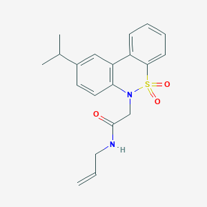 molecular formula C20H22N2O3S B11363908 N-allyl-2-(9-isopropyl-5,5-dioxido-6H-dibenzo[c,e][1,2]thiazin-6-yl)acetamide 