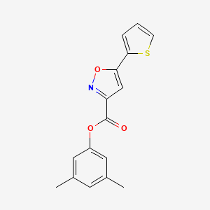 3,5-Dimethylphenyl 5-(thiophen-2-yl)-1,2-oxazole-3-carboxylate