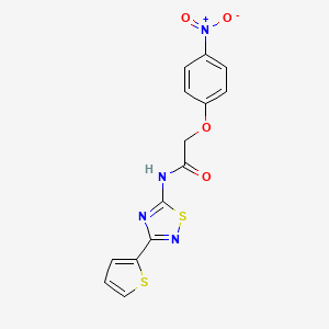 2-(4-nitrophenoxy)-N-[3-(thiophen-2-yl)-1,2,4-thiadiazol-5-yl]acetamide