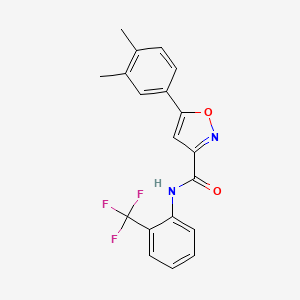 5-(3,4-dimethylphenyl)-N-[2-(trifluoromethyl)phenyl]-1,2-oxazole-3-carboxamide