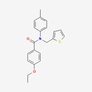 molecular formula C21H21NO2S B11363971 4-ethoxy-N-(4-methylphenyl)-N-(thiophen-2-ylmethyl)benzamide 