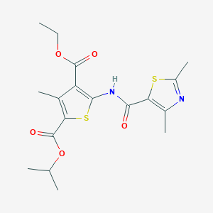 4-Ethyl 2-propan-2-yl 5-{[(2,4-dimethyl-1,3-thiazol-5-yl)carbonyl]amino}-3-methylthiophene-2,4-dicarboxylate