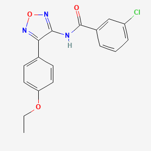 molecular formula C17H14ClN3O3 B11364012 3-chloro-N-[4-(4-ethoxyphenyl)-1,2,5-oxadiazol-3-yl]benzamide 