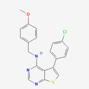 molecular formula C20H16ClN3OS B11364013 5-(4-chlorophenyl)-N-(4-methoxybenzyl)thieno[2,3-d]pyrimidin-4-amine 