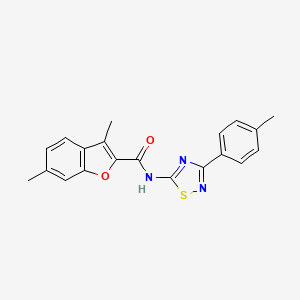 3,6-dimethyl-N-[3-(4-methylphenyl)-1,2,4-thiadiazol-5-yl]-1-benzofuran-2-carboxamide