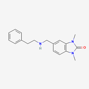 molecular formula C18H21N3O B11364036 1,3-dimethyl-5-{[(2-phenylethyl)amino]methyl}-1,3-dihydro-2H-benzimidazol-2-one 