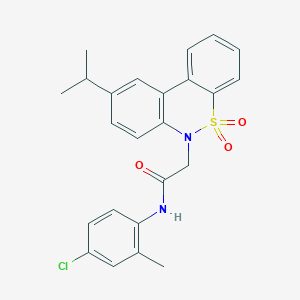 N-(4-chloro-2-methylphenyl)-2-(9-isopropyl-5,5-dioxido-6H-dibenzo[c,e][1,2]thiazin-6-yl)acetamide