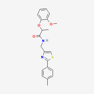 2-(2-methoxyphenoxy)-N-{[2-(4-methylphenyl)-1,3-thiazol-4-yl]methyl}propanamide