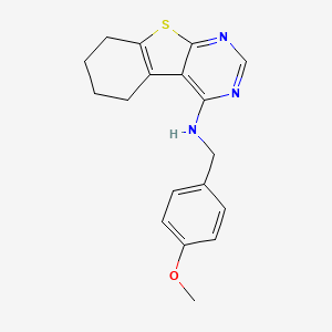 molecular formula C18H19N3OS B11364098 N-(4-methoxybenzyl)-5,6,7,8-tetrahydro[1]benzothieno[2,3-d]pyrimidin-4-amine 