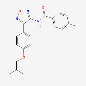 4-methyl-N-{4-[4-(2-methylpropoxy)phenyl]-1,2,5-oxadiazol-3-yl}benzamide