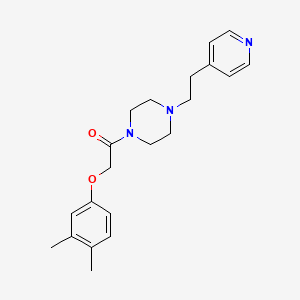 molecular formula C21H27N3O2 B11364127 2-(3,4-Dimethylphenoxy)-1-{4-[2-(pyridin-4-yl)ethyl]piperazin-1-yl}ethanone 