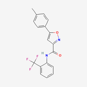 5-(4-methylphenyl)-N-[2-(trifluoromethyl)phenyl]-1,2-oxazole-3-carboxamide