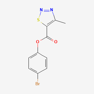 molecular formula C10H7BrN2O2S B11364151 4-Bromophenyl 4-methyl-1,2,3-thiadiazole-5-carboxylate 