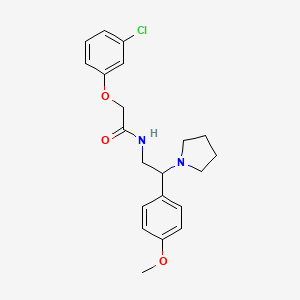 molecular formula C21H25ClN2O3 B11364159 2-(3-chlorophenoxy)-N-[2-(4-methoxyphenyl)-2-(pyrrolidin-1-yl)ethyl]acetamide 