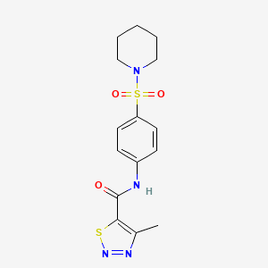 4-methyl-N-[4-(piperidin-1-ylsulfonyl)phenyl]-1,2,3-thiadiazole-5-carboxamide