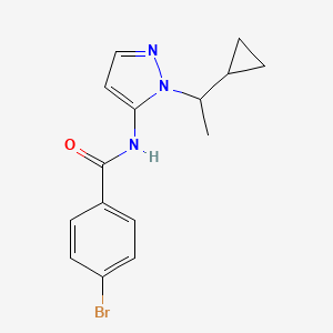 4-bromo-N-[1-(1-cyclopropylethyl)-1H-pyrazol-5-yl]benzamide