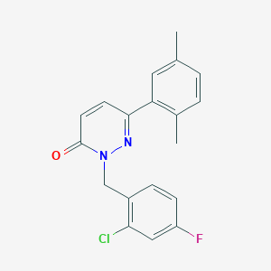 molecular formula C19H16ClFN2O B11364225 2-(2-chloro-4-fluorobenzyl)-6-(2,5-dimethylphenyl)pyridazin-3(2H)-one 