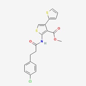 Methyl 5'-(3-(4-chlorophenyl)propanamido)-[2,3'-bithiophene]-4'-carboxylate