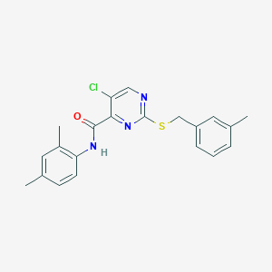 molecular formula C21H20ClN3OS B11364231 5-chloro-N-(2,4-dimethylphenyl)-2-[(3-methylbenzyl)sulfanyl]pyrimidine-4-carboxamide 