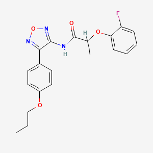 2-(2-fluorophenoxy)-N-[4-(4-propoxyphenyl)-1,2,5-oxadiazol-3-yl]propanamide