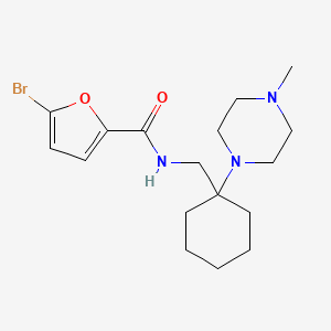 molecular formula C17H26BrN3O2 B11364242 5-bromo-N-{[1-(4-methylpiperazin-1-yl)cyclohexyl]methyl}furan-2-carboxamide 