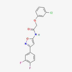 molecular formula C17H11ClF2N2O3 B11364272 2-(3-chlorophenoxy)-N-[3-(3,4-difluorophenyl)-1,2-oxazol-5-yl]acetamide 