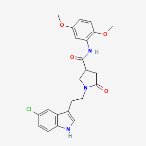 1-[2-(5-chloro-1H-indol-3-yl)ethyl]-N-(2,5-dimethoxyphenyl)-5-oxopyrrolidine-3-carboxamide