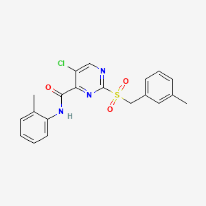 5-chloro-2-[(3-methylbenzyl)sulfonyl]-N-(2-methylphenyl)pyrimidine-4-carboxamide