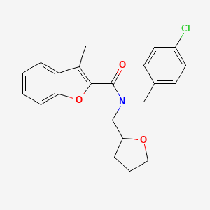 N-(4-chlorobenzyl)-3-methyl-N-(tetrahydrofuran-2-ylmethyl)-1-benzofuran-2-carboxamide