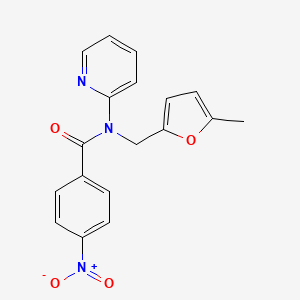 N-[(5-methylfuran-2-yl)methyl]-4-nitro-N-(pyridin-2-yl)benzamide